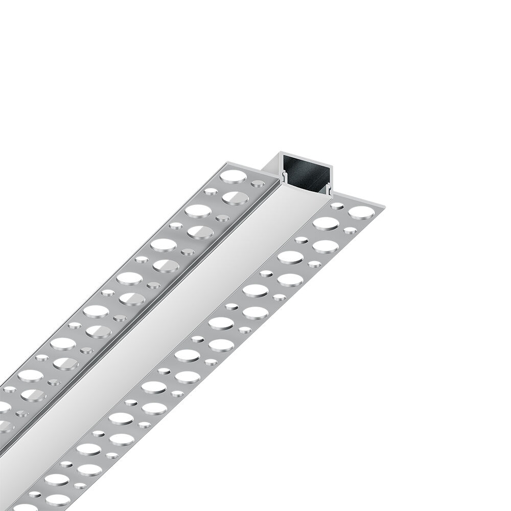 Profil LED incastrat din aluminiu BRY-TR20-2MT-SLV, 2 m, 60 × 12 mm, argintiu, compatibil benzi LED 12V / 24V / 220V