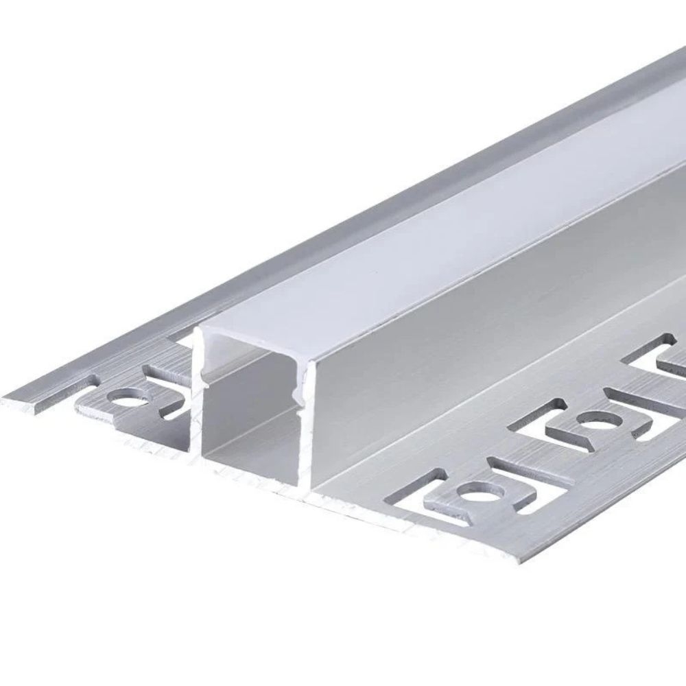Profil LED incastrat sub tencuiala 3m, latime 1.3 cm, aluminiu
