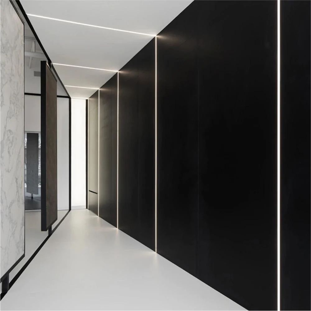 Profil LED incastrat sub tencuiala 3m, latime 1.5 cm, aluminiu