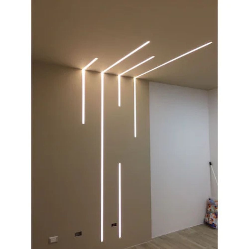 Profil LED încastrat din aluminiu, 3 metri, 29 mm lățime, compatibil benzi LED, PROFILE-R2 argintiu