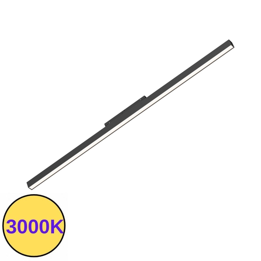 Proiector liniar sina magnetica MG20 Magnus 36W incastrat 3000K negru PRO-MAG-L8010