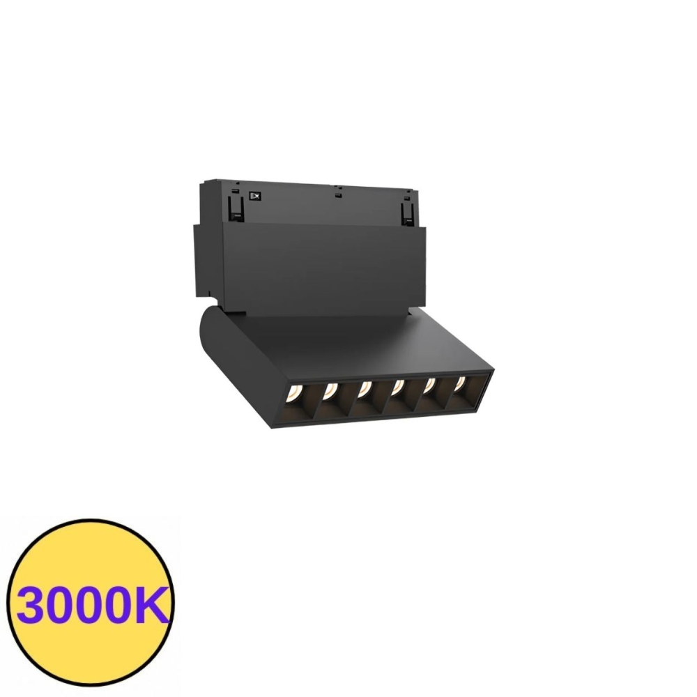 Proiector sina magnetica MG20 6W pliabil 3000K negru PRO-MG1002-6BK