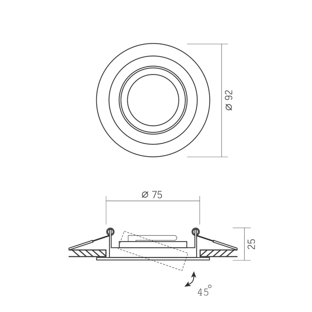 Rama spot incastrat VL-SPF08R-B