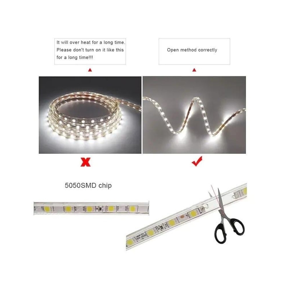 Rola Banda Led 5050, 10mm, IP65 100ML 4200K