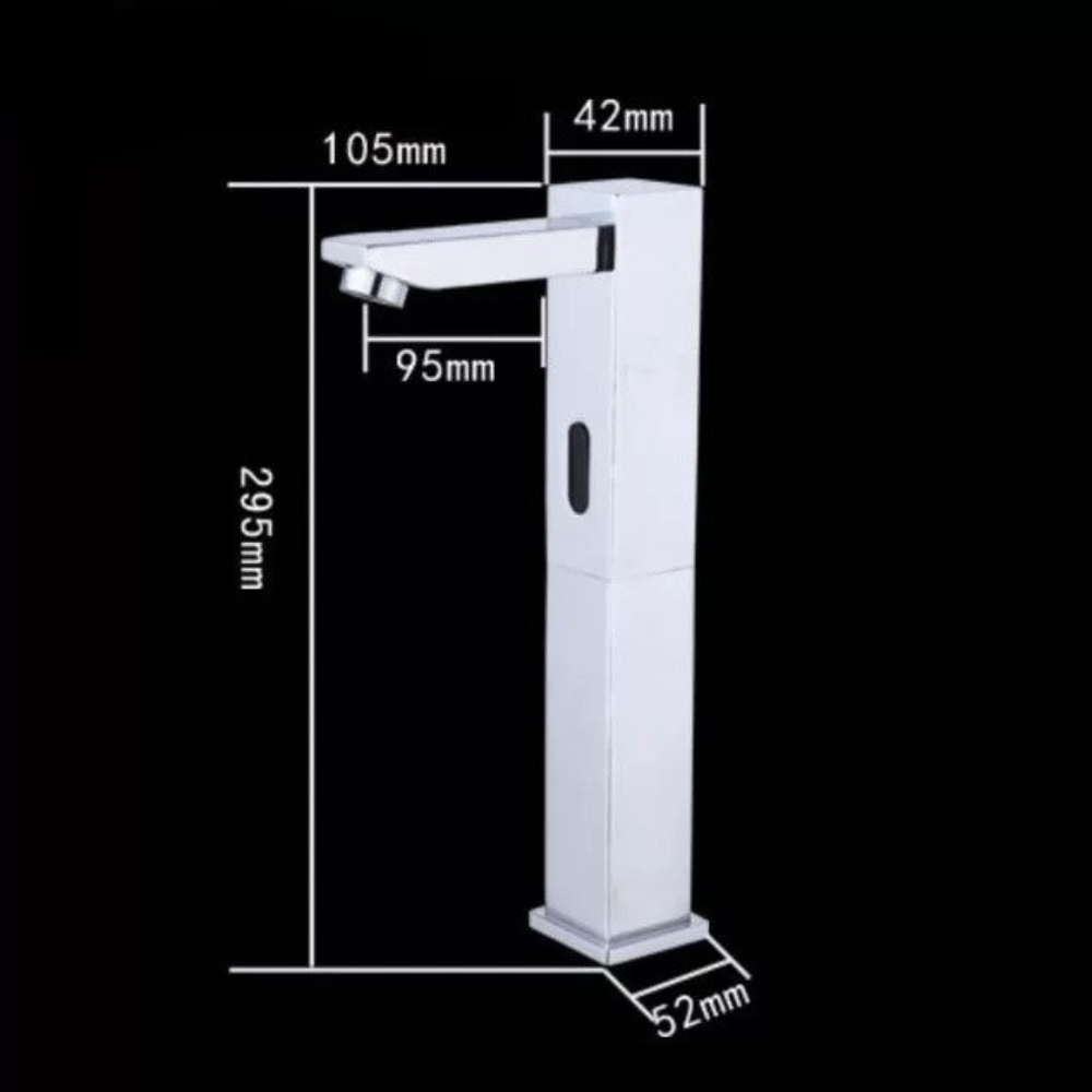 Baterie lavoar cu senzor, Aqua Reflect, design modern, din alama, crom