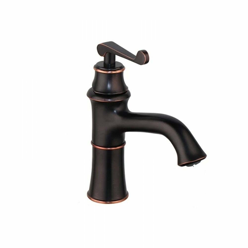 Baterie lavoar Victorian Vintage, din alama, negru antichizat