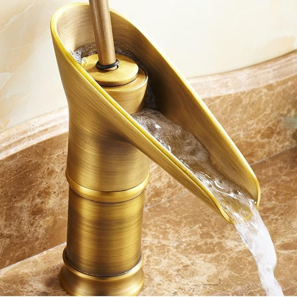 Baterie lavoar Antique Copper 2, din alama, bronz antichizat