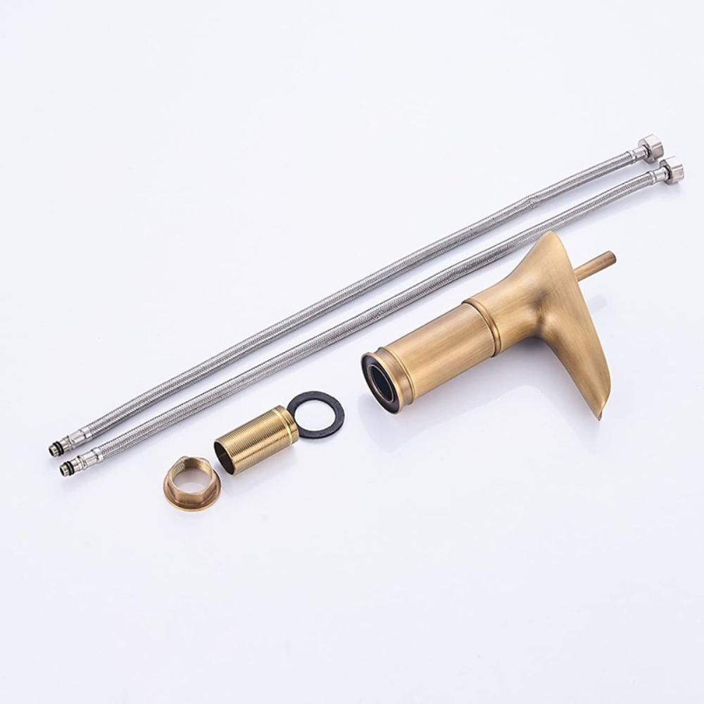 Baterie lavoar Antique Copper 2, din alama, bronz antichizat