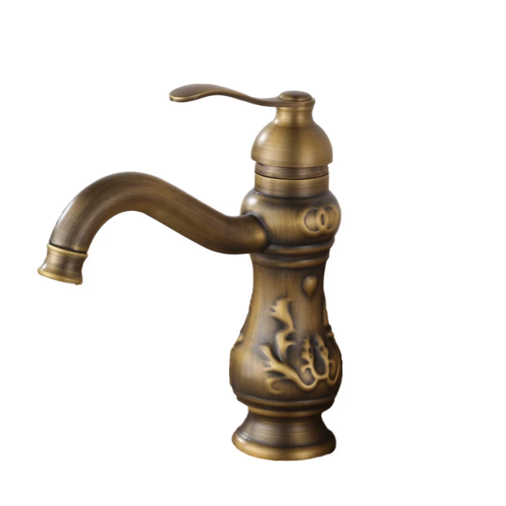 Baterie lavoar Retro Glow, din alama, bronz antichizat