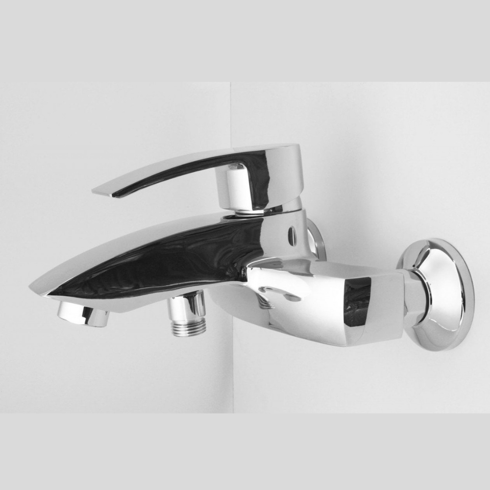 Baterie cada Subtle Pour, din alama, cu scurgere fixa, crom