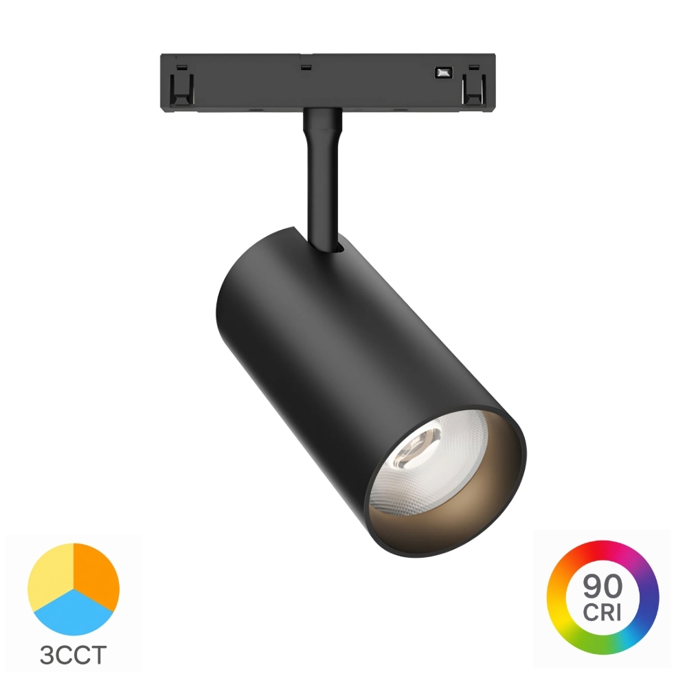 Spot LED pentru Șină Magnetică 18W, 1580 lm, 24 grade, CCT3 (3IN1), Negru, Magnus M20-TRC060