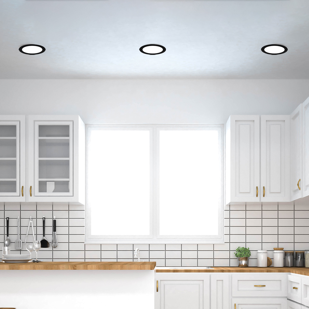 Spot Led Rotund Negru Incastrat 18W Dimabil ⌀229mm (3000K)