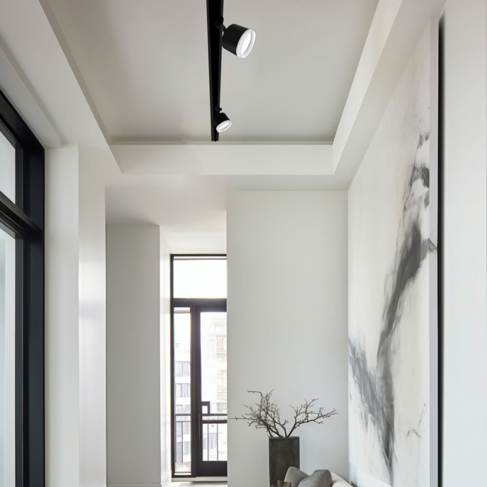 Spot pe sina VIDEX VL-SPF17C-BP pentru bec GX53 max 30W Negru – fara bec inclus