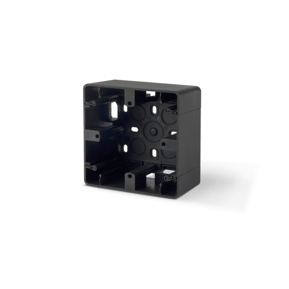 Surface mounting box single black graphite VIDEX BINERA
