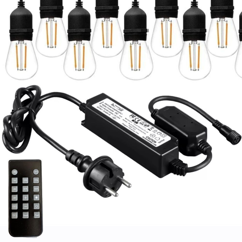 Telecomanda ghirlanda luminoasa LED 500W, dimmer si timer 1-8h