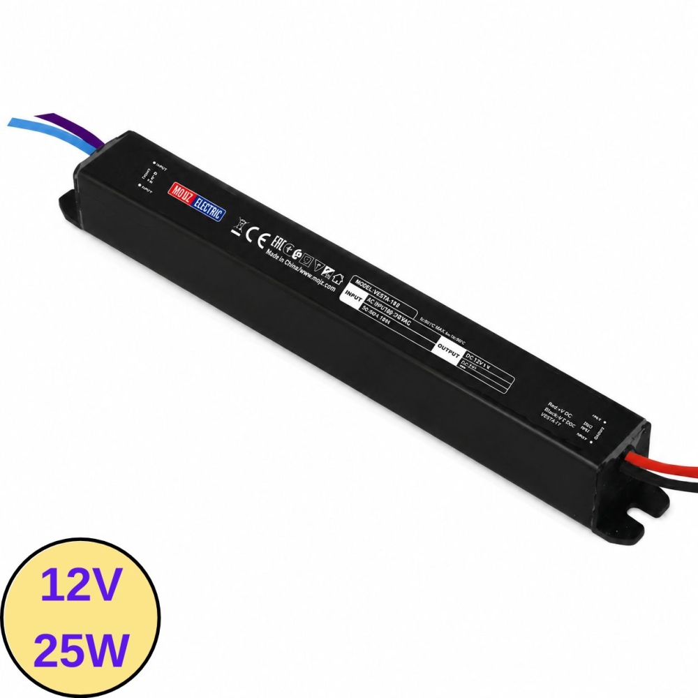 Transformator Bandă LED 12V, 25W, 2A, IP67, Waterproof, VESTA-25