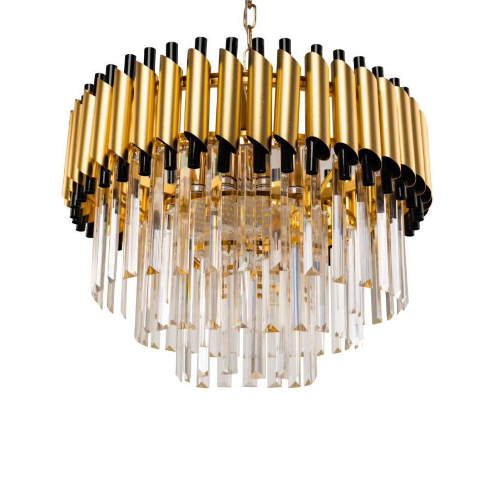 Candelabru Grandeur Glow 500, iluminat modern, E14, auriu cu negru