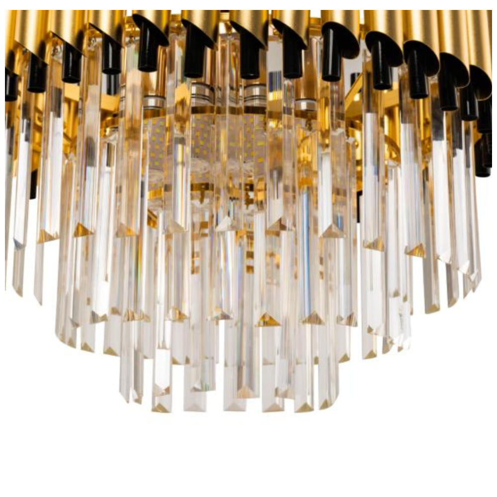 Candelabru Grandeur Glow 500, iluminat modern, E14, auriu cu negru