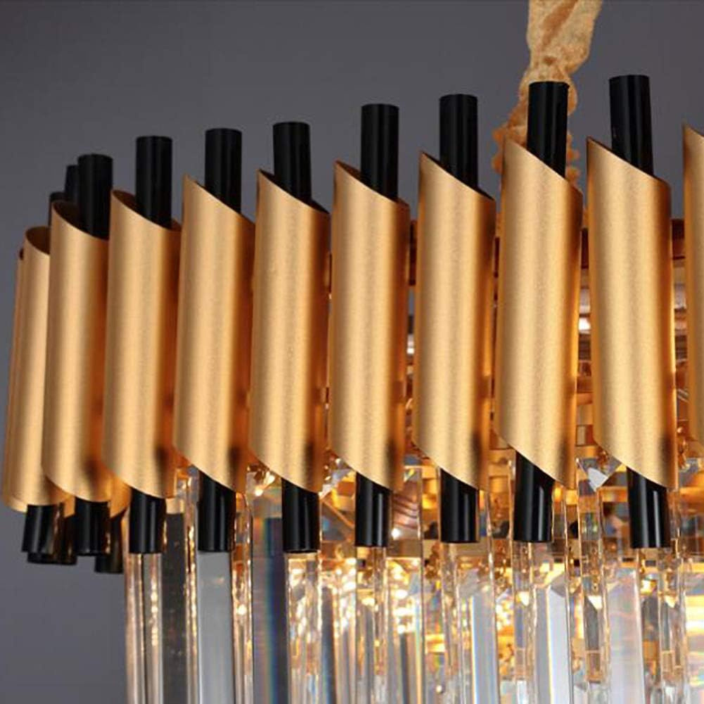 Candelabru Grandeur Glow 500, iluminat modern, E14, auriu cu negru