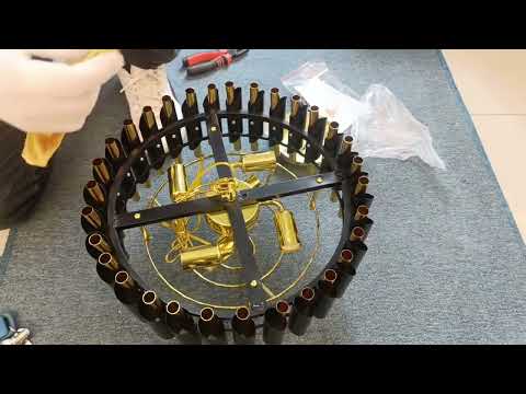 Candelabru Cristal GB Rhapsody 300, Dulie 3XE14 Negru cu Auriu