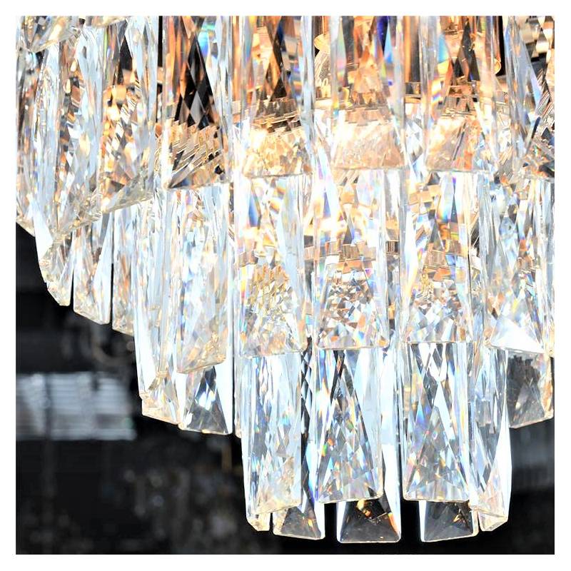 Candelabru Cristal GB Rhapsody 300, Dulie 3XE14 Negru cu Auriu