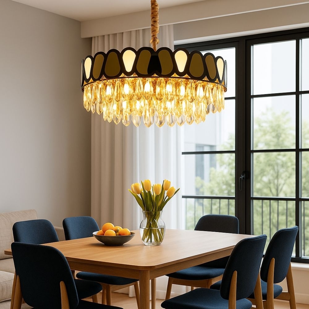Candelabru Toros Chic 800x300, iluminat modern, E14, auriu cu negru