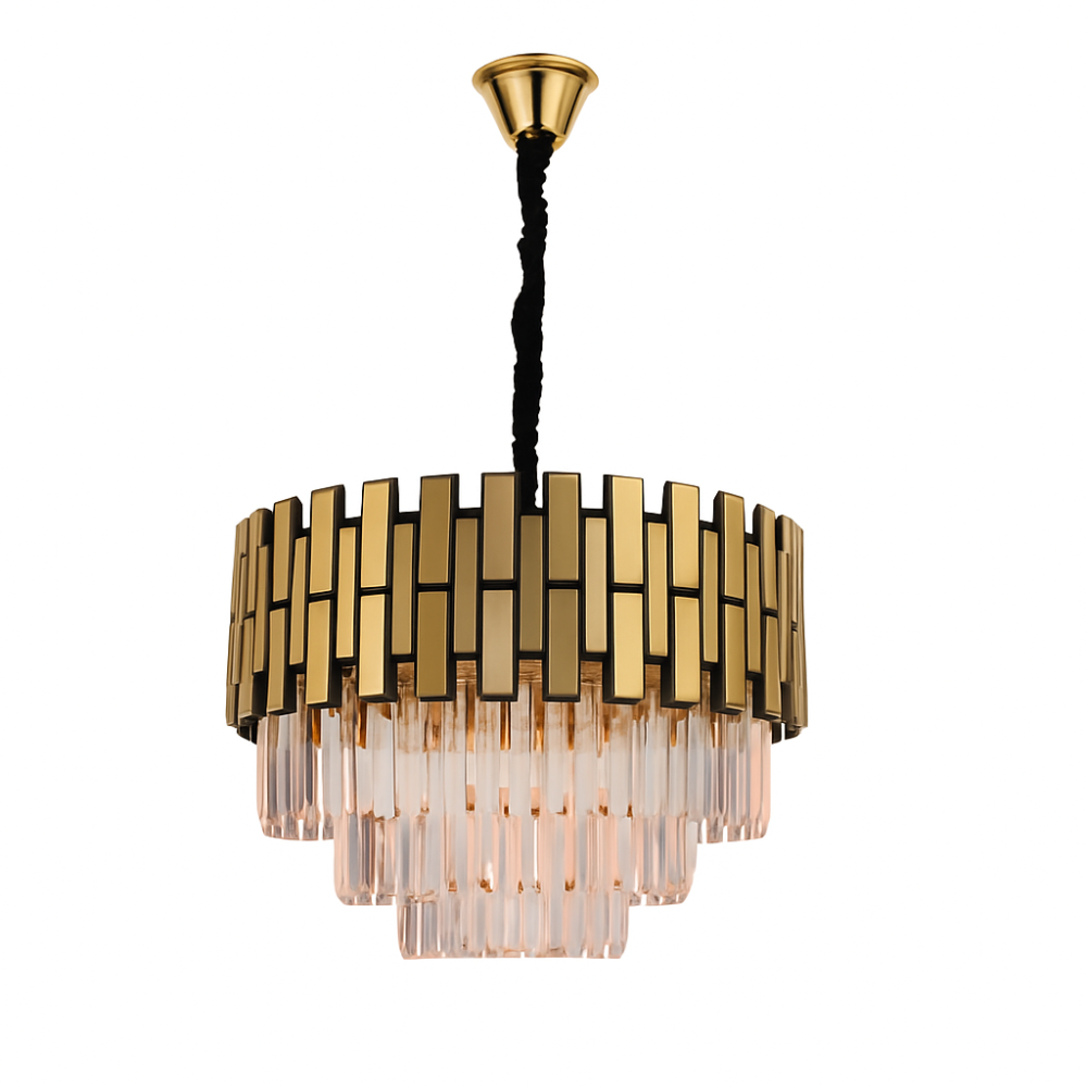 Candelabru Dazzling Crystal 500, iluminat modern, E14, auriu