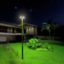 Lampa Solara Stradala 800W RGB, tip UFO, cu Stalp de 2M, 6500K, Panou 4V 30W, Acumulator 3,2V 32000mA cu Telecomanda