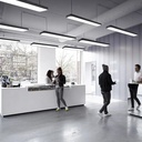 Lustra Led Minimal Modern Office, 60W 4800Lm, Neagra, 6000K Lumina Rece