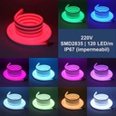 Furtun Led Luminos Neon Flex 10M, Lumina RGB Multicolor, IP65