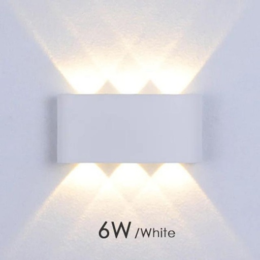 [1780/6WWH] Aplică albă Led 6W, Iluminat Exterior, 420Lm