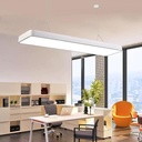 Lustra Led Minimal Modern Office, 60W 4800Lm, Alba, 6000K Lumina Rece