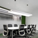 Lustra Led Moderna Minimalista Office, 60W 4800Lm, Alba, 6000K Lumina Rece