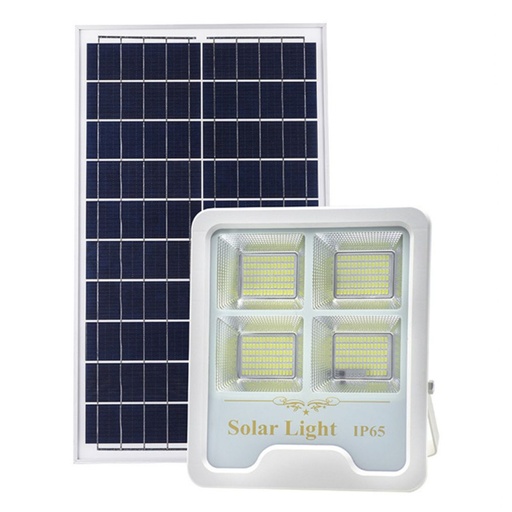 [LOG-BSK-200W] Proiector Solar Led 200W, Iluminat Perimeral, cu Panou Solar 6V 25W, Acumulator 15000mA, si Telecomanda, Alb