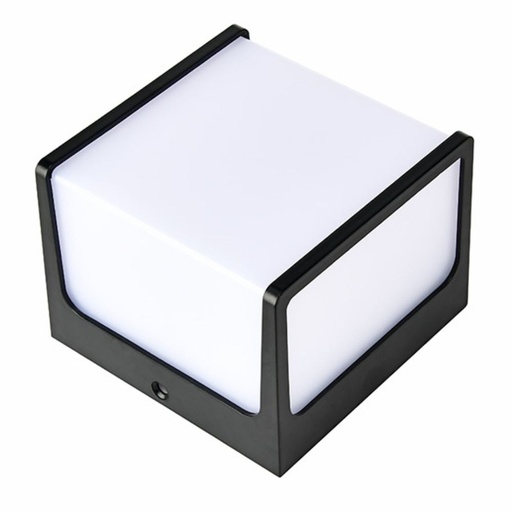 [076-068-0008] Aplica Perete Led Cube, 8W 770Lm, IP65 4200K Neagra