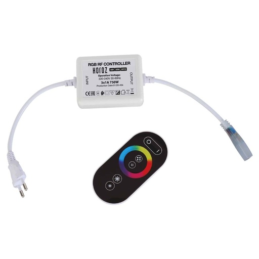 [081-010-0013] Alimentator cu Telecomanda Touch Neon Flex RGB 750W 3x1A 10mm RF1 