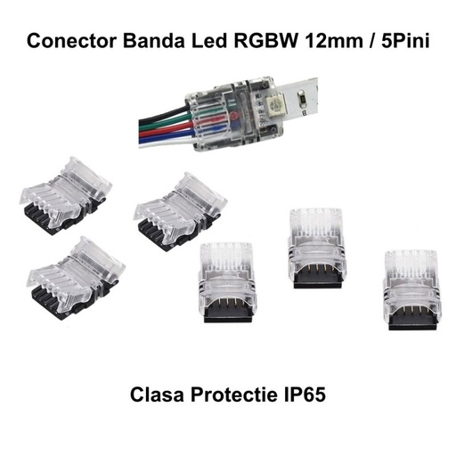 [ALX-18E015] Conecotor banda led RGB 12mm 5 pini 5 fire