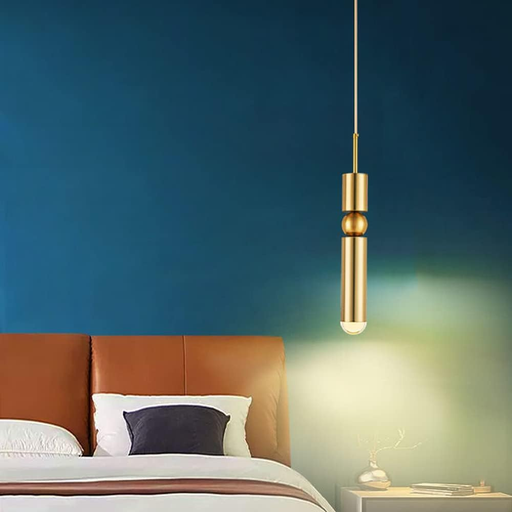 [FSL-DF106] Lustra LED pe cablu Hanging Pendul, stil minimalist, auriu