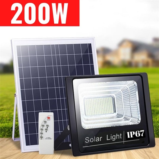 [RF-JBP-200W] Proiector Led Solar, 200W IP67, Proiector cu Panou Solar si Telecomanda